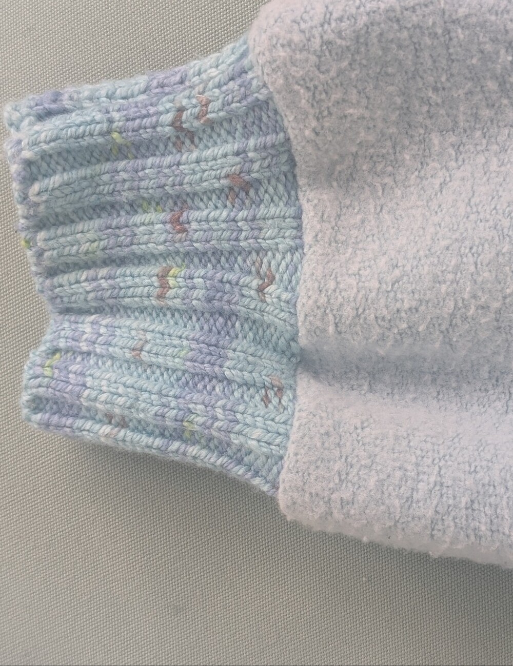 Free People Oversized Speckled Light Blue Cable Knit Sweater Women's Size Large - Picture 12 of 16